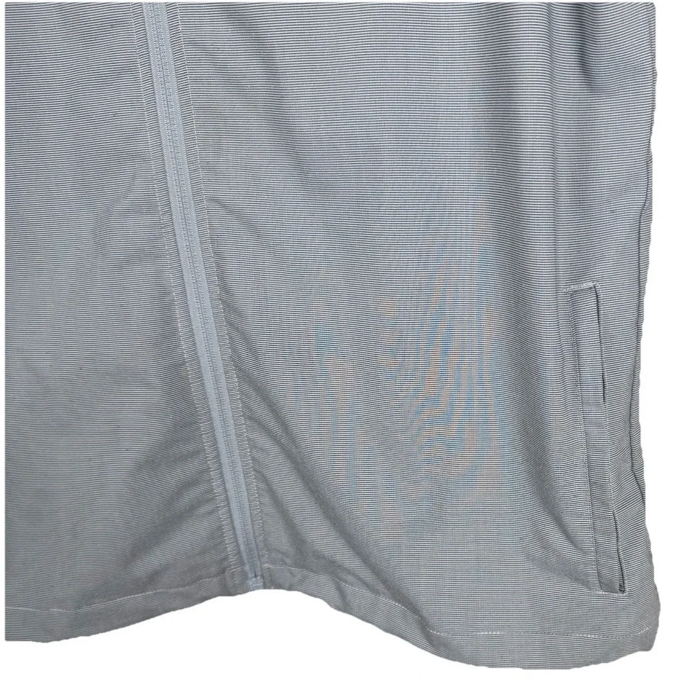 Travis Mathew‎ Jacket Mens XL Gray White Pinstripe Surfside Full Zip Golf